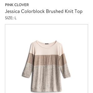 NWT Jessica Colorblock Brushed Knit Top